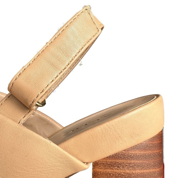 ALDO BEIGE  OPEN TOE HEELED BLOCK SANDAL WOMENS SIZE 7 - Picture 3 of 14